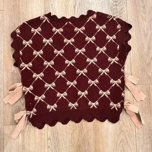 Blu Pepper Maroon Knit Sweater